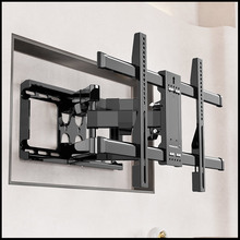 华为电视机通用超薄伸缩旋转挂架折叠墙壁内嵌支架55/65/75/85寸