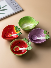 烁腾陶瓷水果沙拉碗釉下彩餐具吃饭碗家用宿舍用学生单个韩版ins