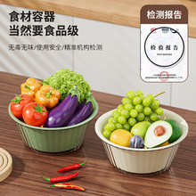 跨境新款加厚塑料双层沥水篮 家用厨房多功能蔬菜水果碗筷沥水篮