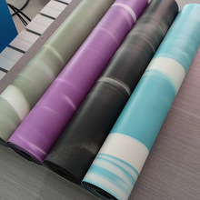 LU露同款厂家直销PU瑜伽垫天然橡胶防滑吸汗迷彩撞色土豪垫健身垫