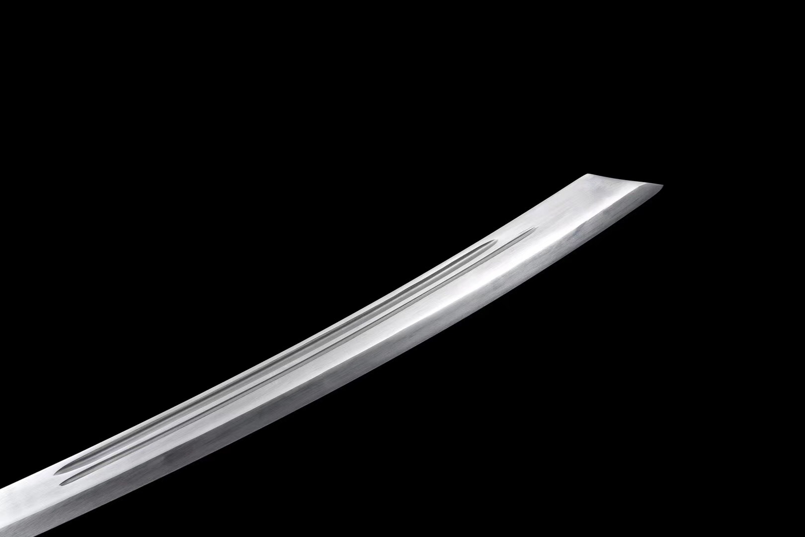 厂家批发龙泉市刀剑 镀银装双槽高锰钢锻打 中式传统一体康熙长刀