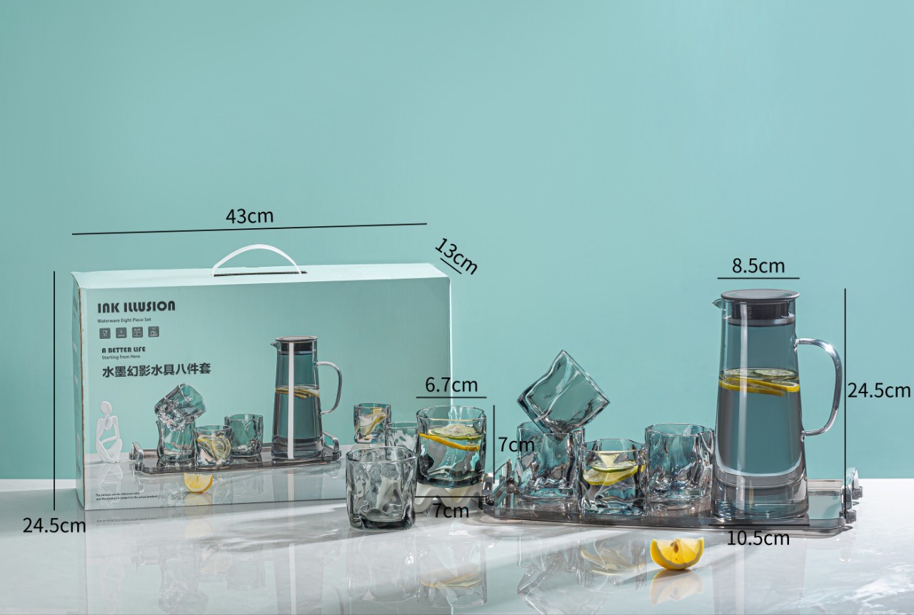 high temperature resistant glass kettle rice grain water pitcher cold kettle heat resistant explosion-proof water utensils set wanter jug drinking jug large capacity