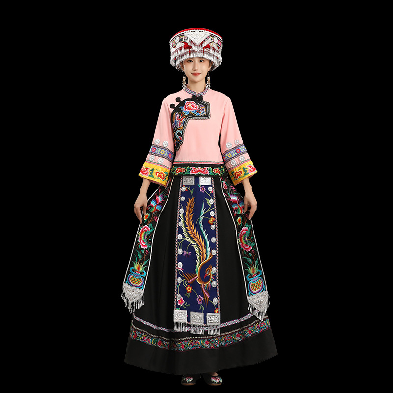 刺绣贵州苗寨苗族服装演出服女侗族少数民族服饰苗衣成人土家族服