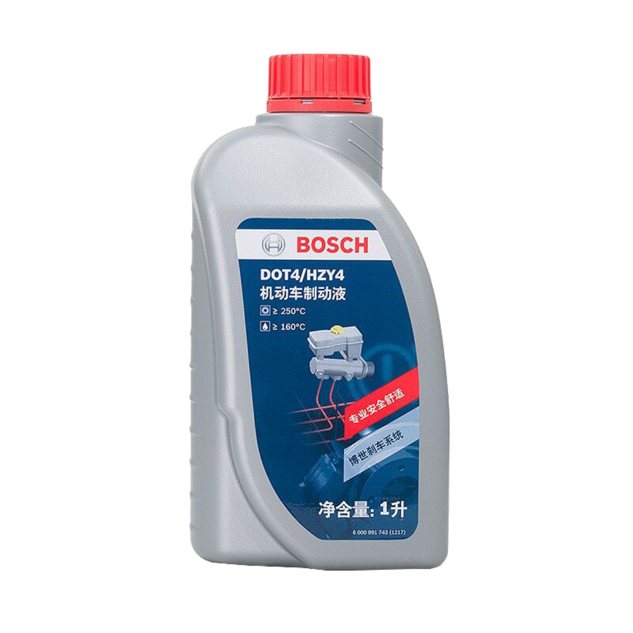 博世刹车油dot4制动液汽车轿车摩托车电动车离合器油1l通用带防伪