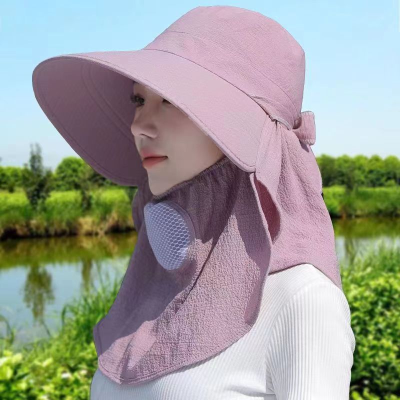 Hat Female Sun Hat Uv Protection Cover Face Breathable Sun-Proof Bucket Hat Summer Fishing Hat Big Brim Sun Protection Hat
