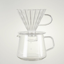 6B76新款玻璃手冲壶咖啡分享壶套装滤杯V60草莓漏斗 滴滤咖啡杯咖