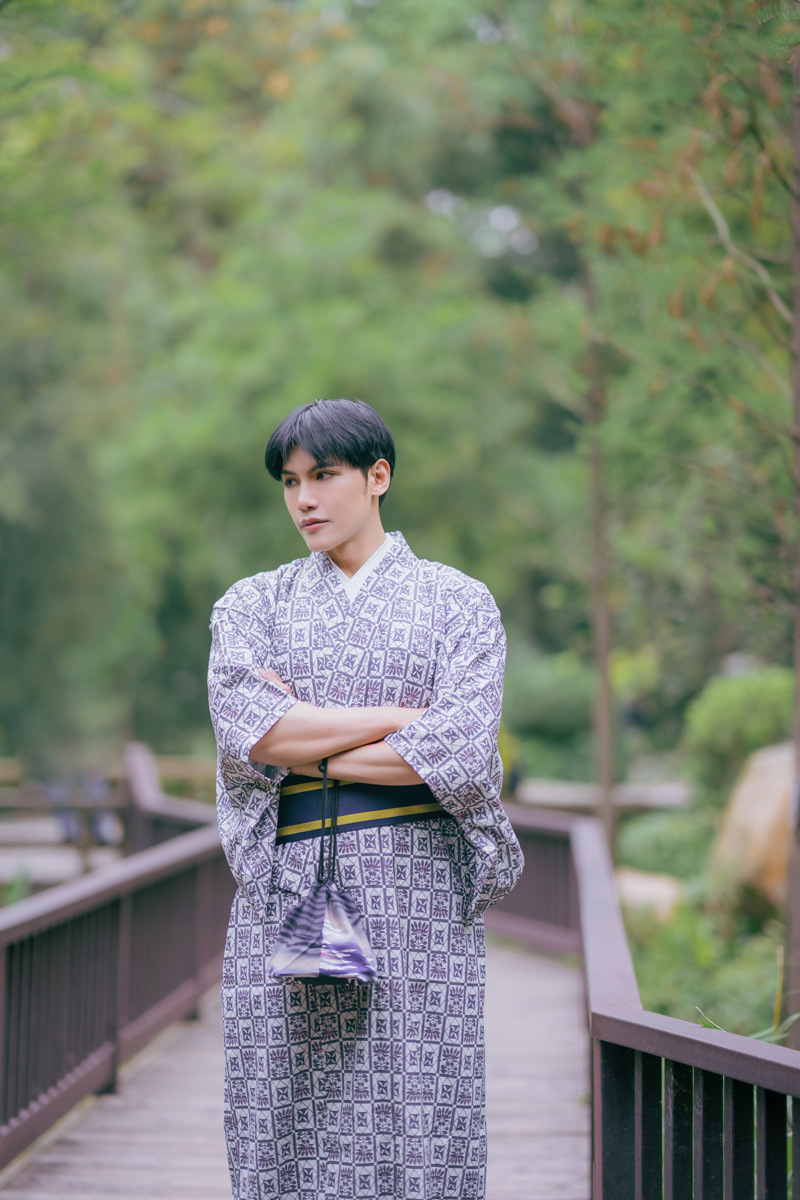 日本和服男传统武士绅士服正装日式和服不易皱材质四季可用