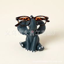 跨境新品Elephant glasses frame大象眼镜架家居摆件树脂工艺品