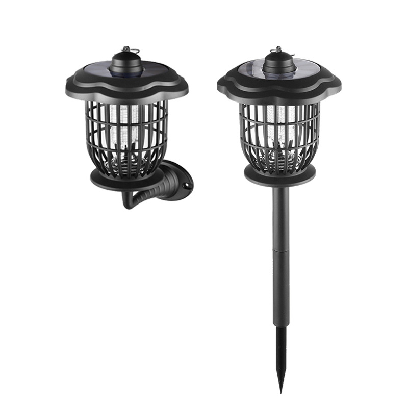 Solar Mosquito Lamp Outdoor Courtyard Lawn Mosquito Trap Lamp Household Electric Shock Type Mosquito-Lured Lamp Floor Outlet Wall Hanging Mosquito Killing Lamp