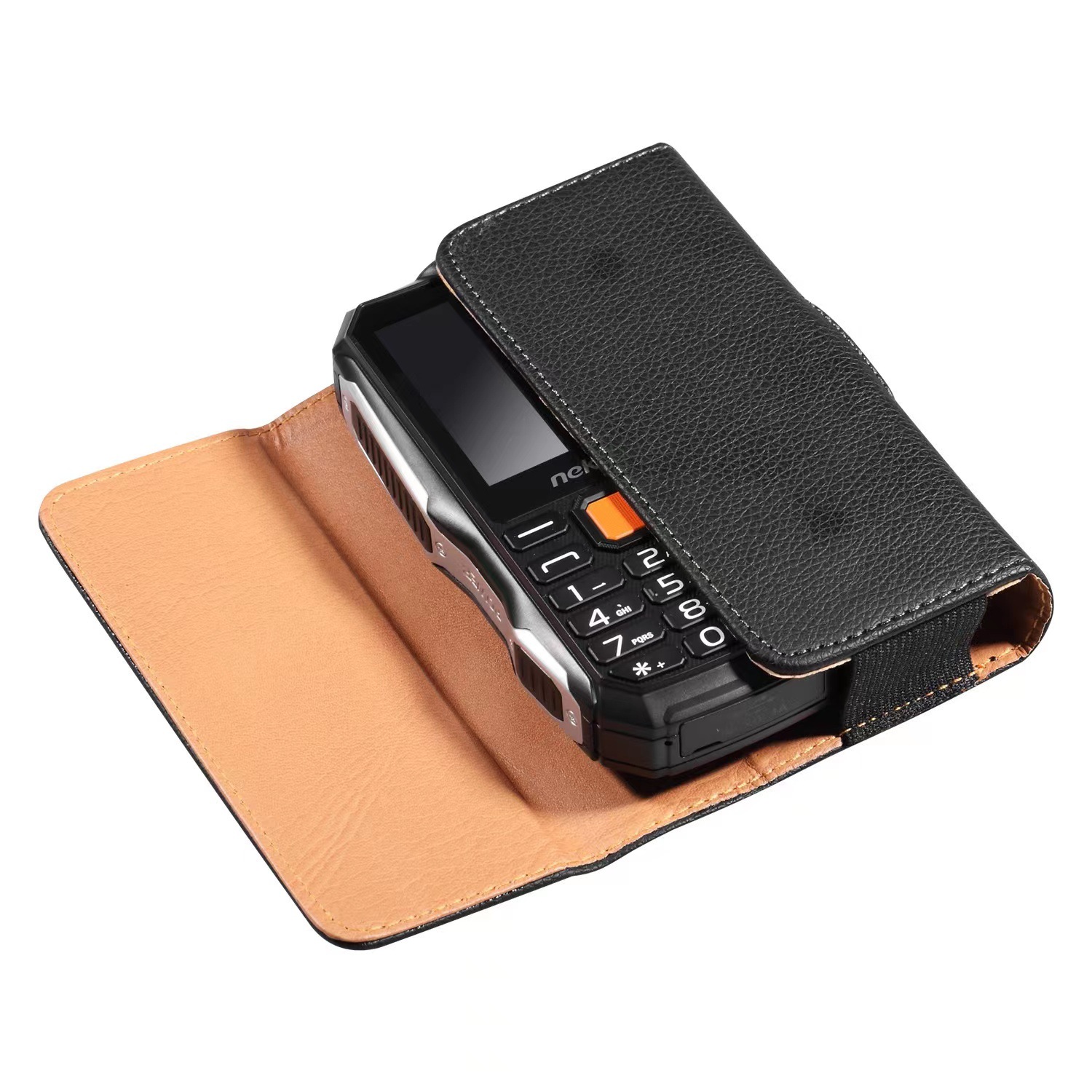 通用真皮三防老年人挂腰手机皮套防摔电霸老人手机皮套保护壳