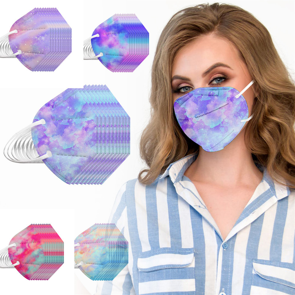 现货供应 成人/ 儿童kn95 星空系列印花口罩 5层日常防尘透气口罩