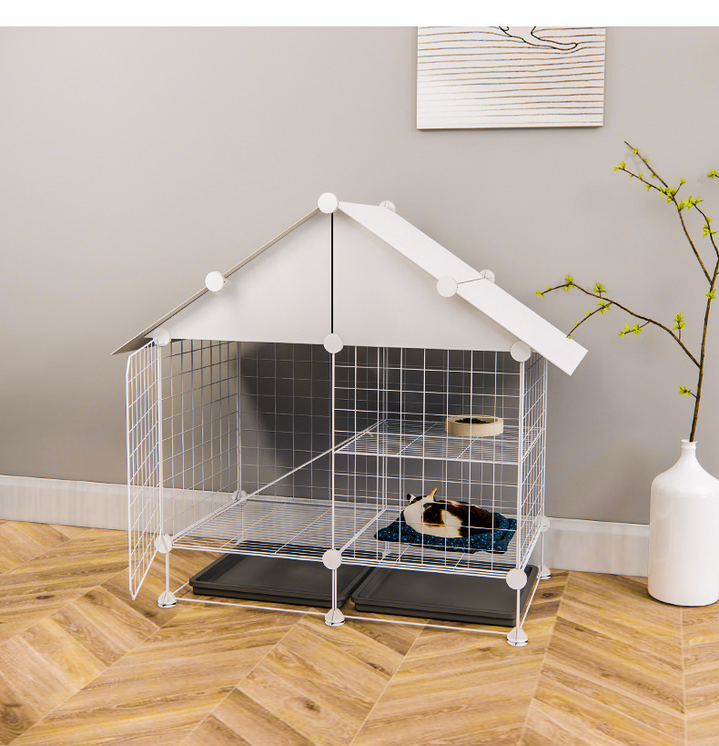 铁丝网片兔子笼仓鼠笼加密笼宠物笼diy别墅笼幼宠窝小屋家用笼子