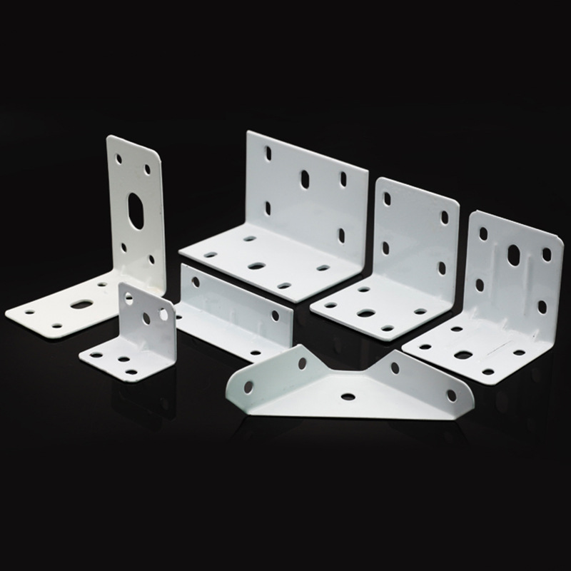 铁角码白色角铁木板桌椅衣橱柜固定连接件铁镀锌直片90度直角l型