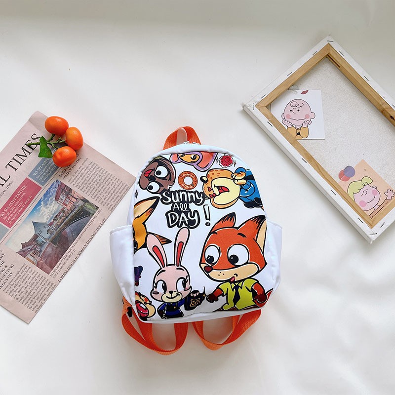 New Children's Bags Cartoon Printed Animal Kindergarten Backpack Boys and Girls Baby's Backpack Children's Schoolbag Wholesale