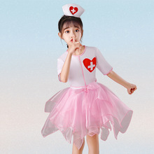 六一儿童演出服医生服装夏季女童小护士公主裙蓬蓬纱裙合唱服套装