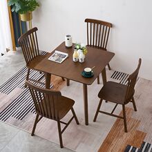 现代简约小户型实木方桌家用餐桌北欧休闲洽谈咖啡厅正方形饭桌