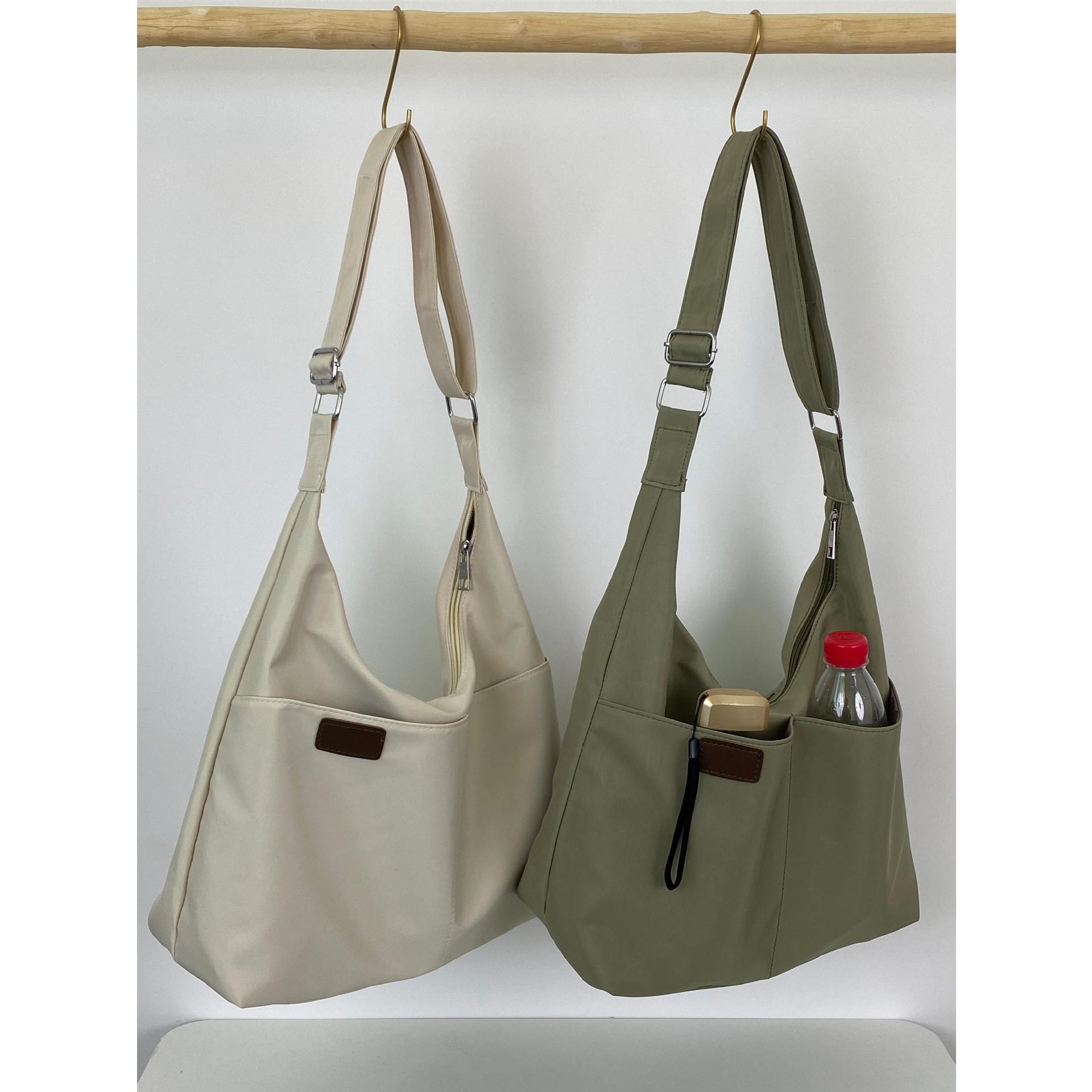 日系学院风大学生上课书包大容量多兜轻便防水帆布包女单肩斜挎包