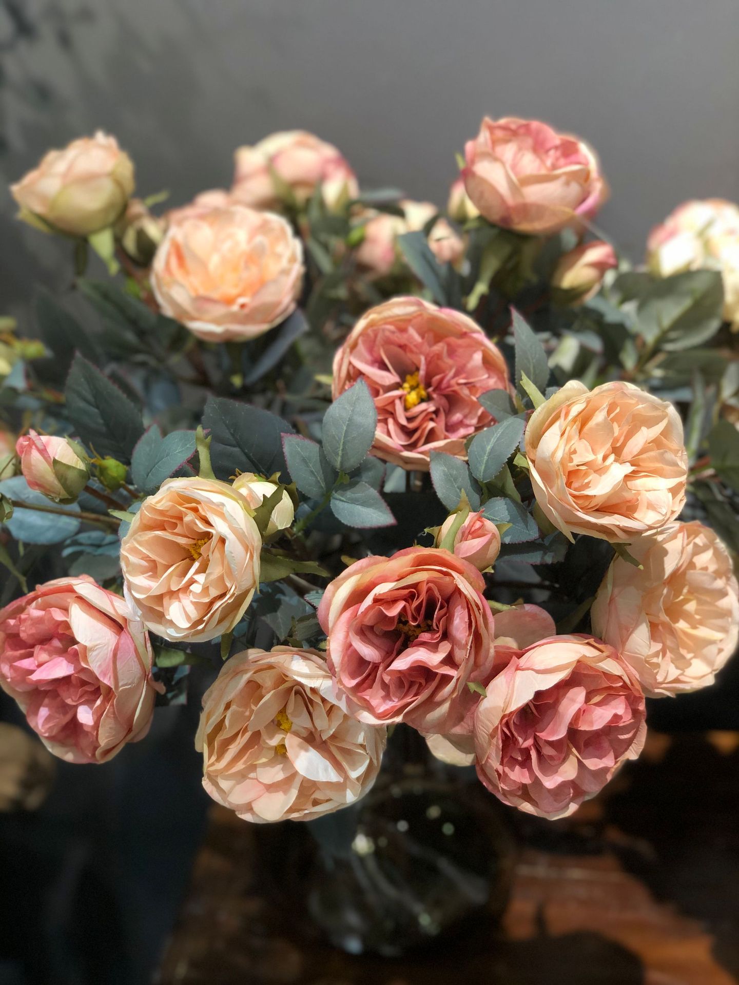 仿真蔷薇奥斯汀玫瑰芍药油画复古简欧月季花家居装饰花艺