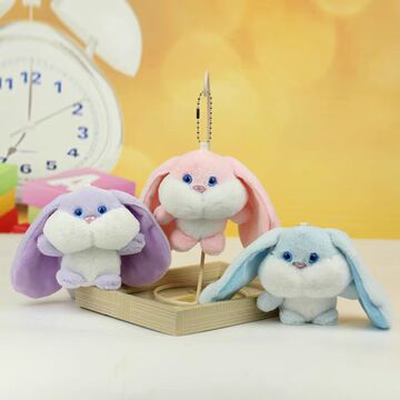 网红爆款可爱大耳朵兔毛绒玩具可爱呆萌毛绒玩具挂件丑萌毛绒公仔