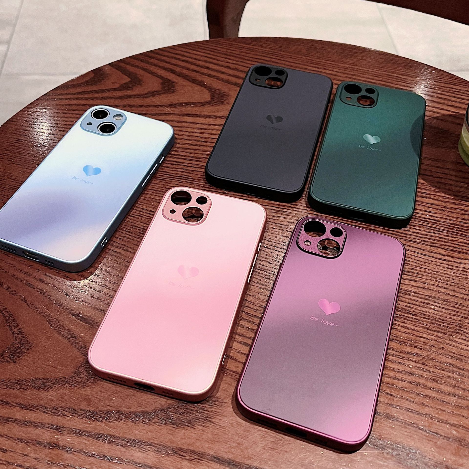 xs彩色华为渐变7g爱心14promax手机壳iphone13新款xr全包11软壳12