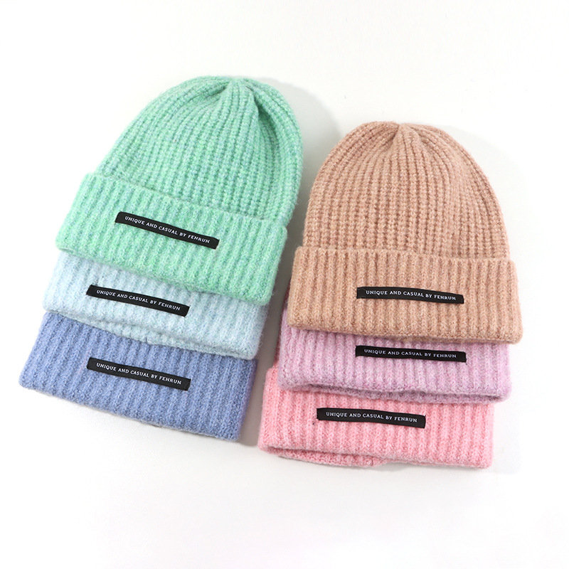 New Loose Knitted Hat Winter Big Head Circumference Warm Pile Heap Cap Women Outdoor Cold Protection Thickening Woolen Cap Women Beanie Hat