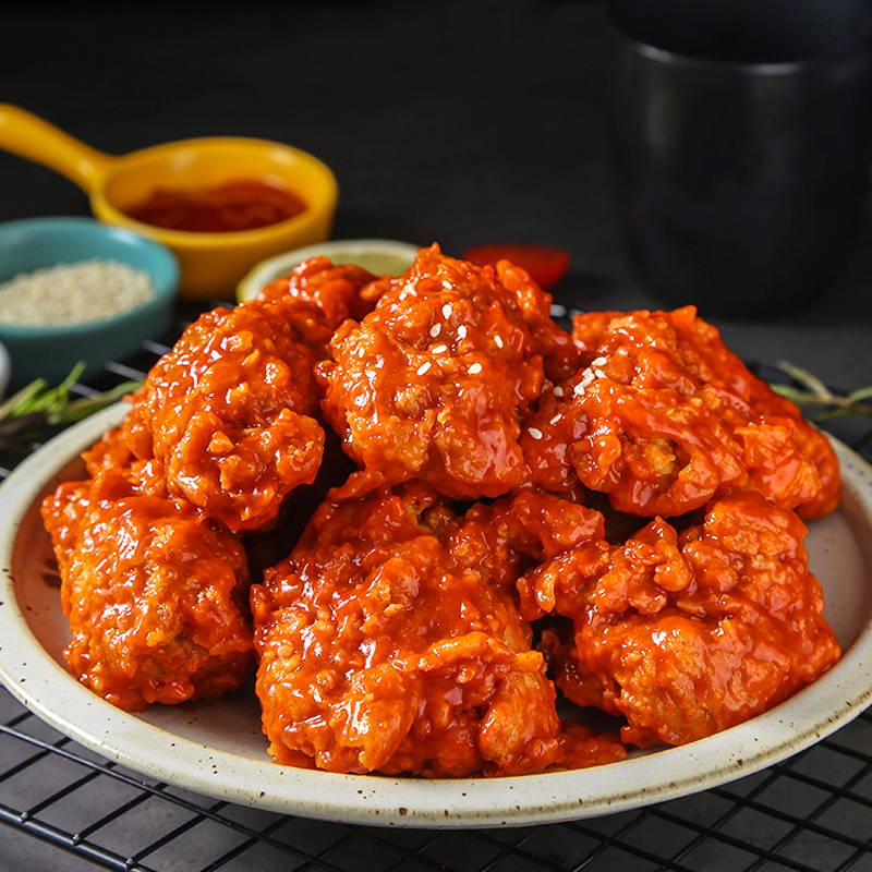 韩国首尔带骨炸鸡裹粉腌制鸡肉块韩式脆皮鸡块商用油炸小吃1kg/包