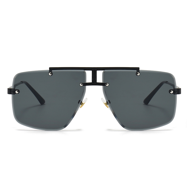 Cross-Border Hot Sale Frameless Pilot Sunglasses European and American Trendy Men Sunglasses Gradient Sunshade Sun Glasses Wholesale