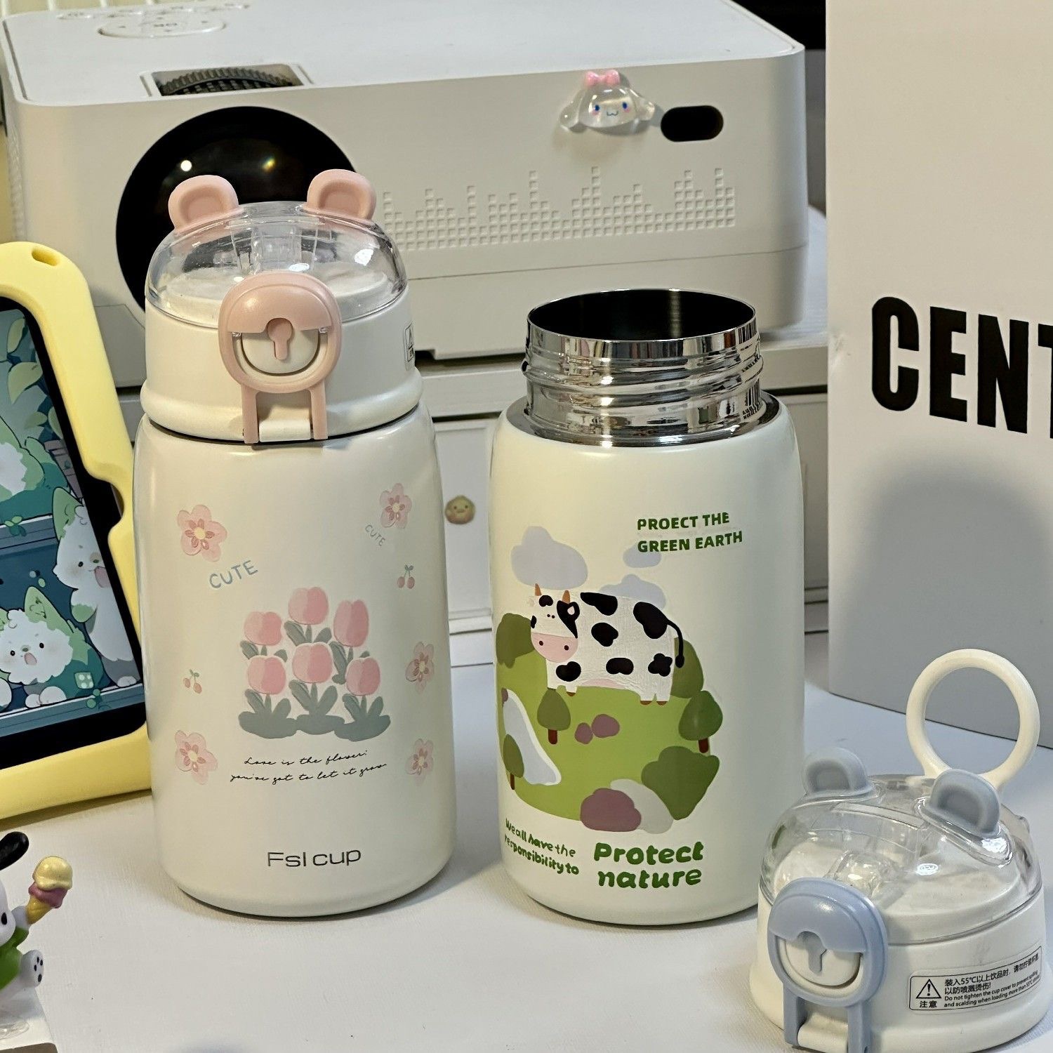 吸管杯子2024新款高颜值保温杯女生便携学生儿童可爱水杯小巧礼物