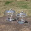 Glass sugar bowl Christmas Apple Decorative pot transparent jewelry candy Dry Fruits Aromatherapy candle Glass jar wholesale Glass sugar bowl Christmas Apple Decorative pot transparent jewelry candy Dry Fruits Aromatherapy candle Glass jar wholesale