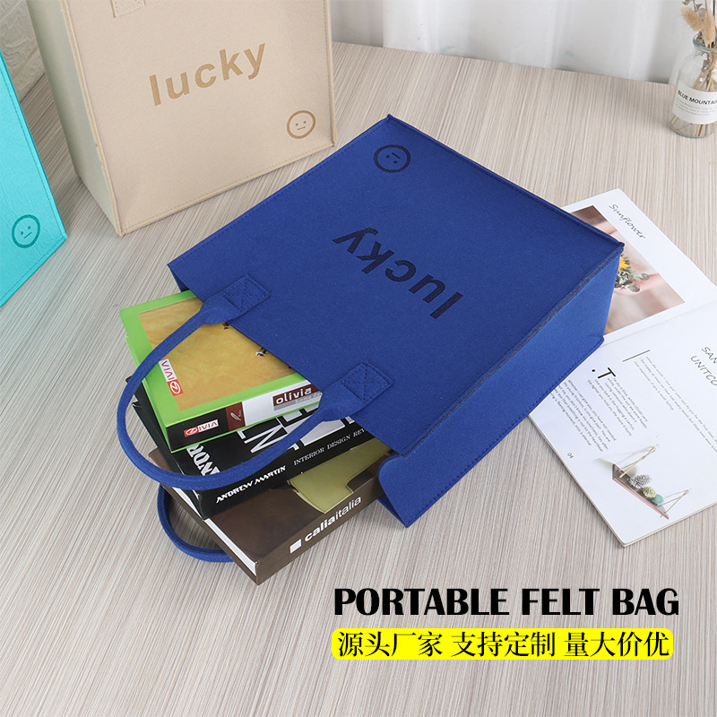 Felt Bag Large Capacity Felt Shopping Tote Bag Felt Bag Customizable Logo Felt Tote Bag Women's Bag
