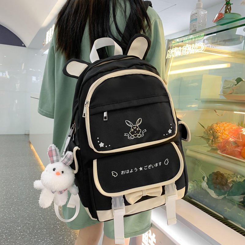 Schoolbag Primary School Girls Simple Large Capacity Cute Good-looking Rabbit Backpack Ins Japanese Junior School Backpack