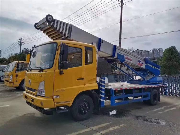 工地高层砂石水泥瓷砖上料云梯车 32米高空上料云梯运输车