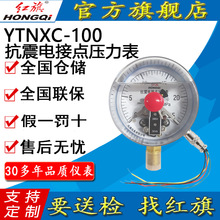 红旗牌仪表YTNXC-100抗耐震磁助式电接点压力表径向触点电压30VA