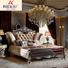 亚历山大奢华欧式床 大户型样板房新古典主卧皮艺床1.8米双人床