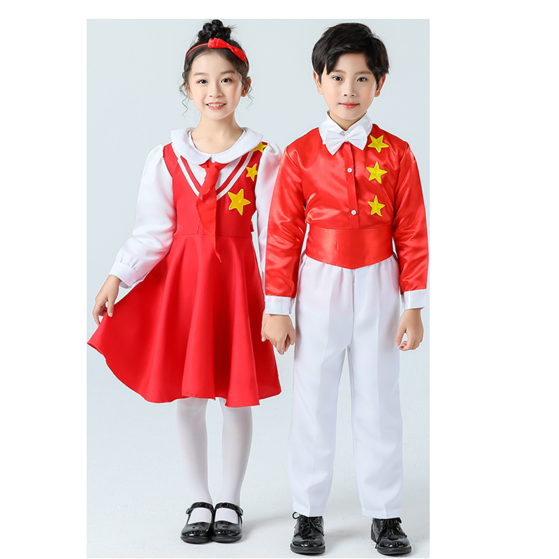 儿童歌咏比赛学生大合唱童心向党诗歌朗诵我爱你中国合唱团演出服