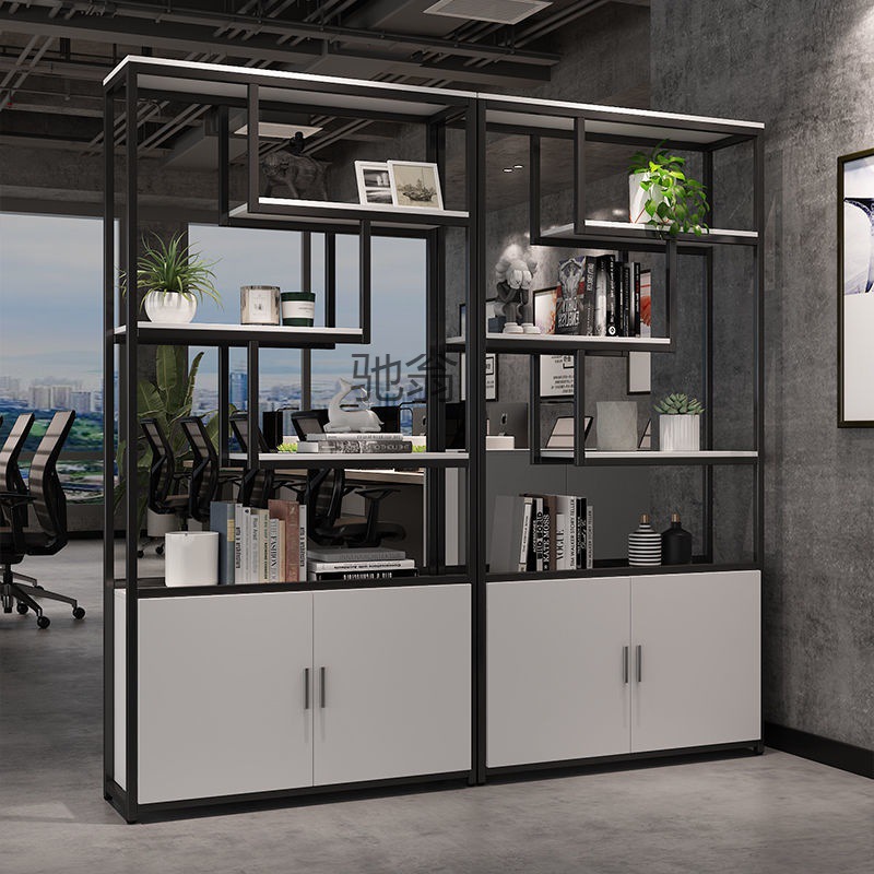 n8屏风隔断铁艺展示落地花架置物架简约玄关柜客厅书架装修室内装