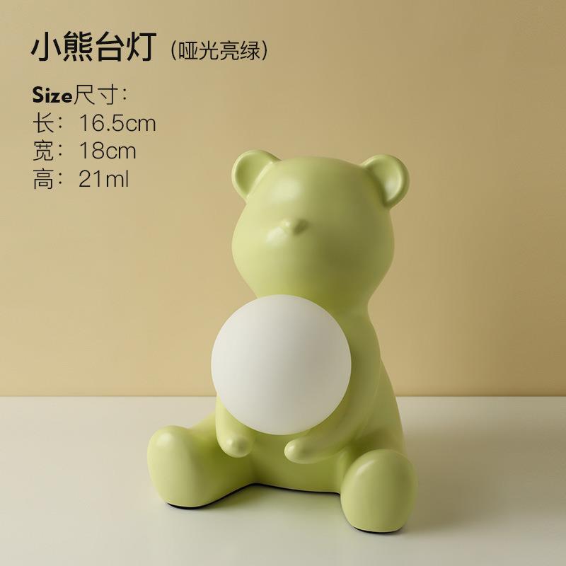 Beihanmei Korean Style Bear Decoration Home Ornament Bedside Table Decoration Table Lamp Room Bedroom Decoration in Stock Wholesale