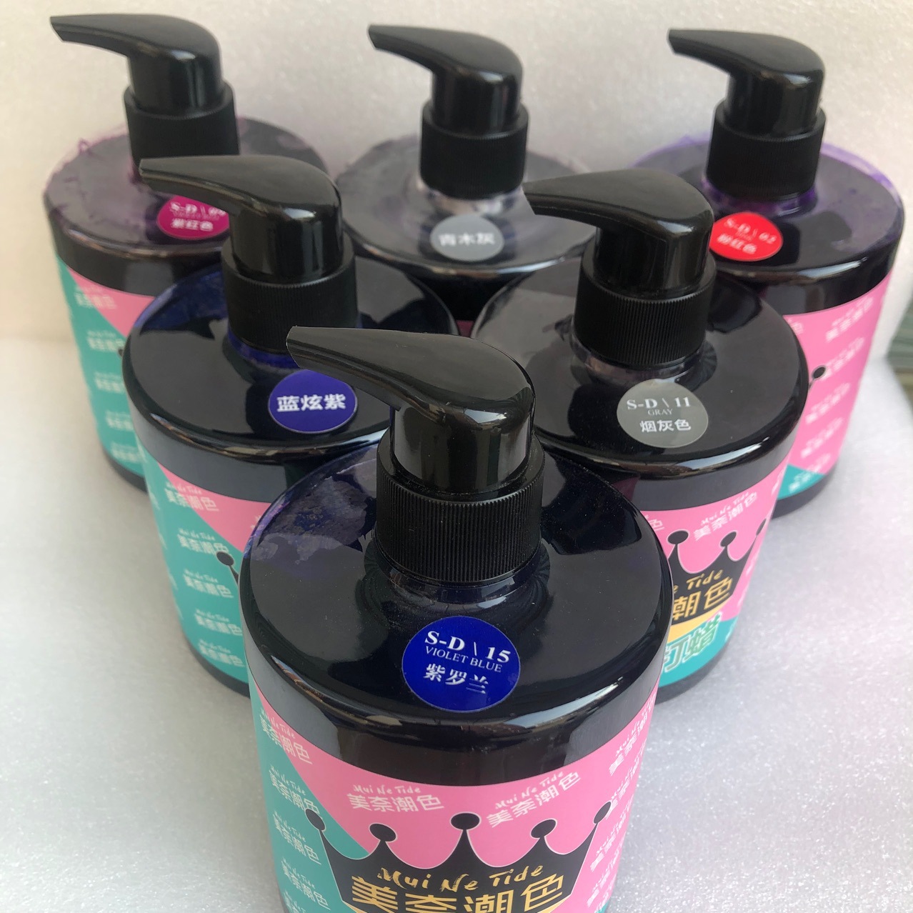 有望美奈头发打蜡膏蓝灰棕色闷青色抛光护理胶锁色染色剂蜡染发膏