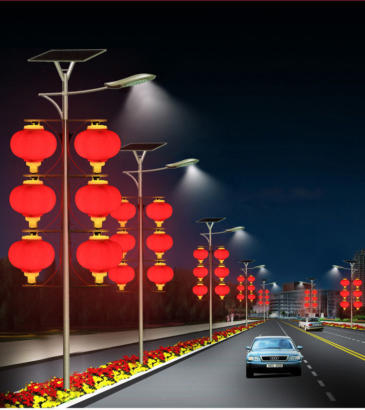 led户外亚克力灯笼城市景观工程连串路灯新年塑料大亮化红灯笼