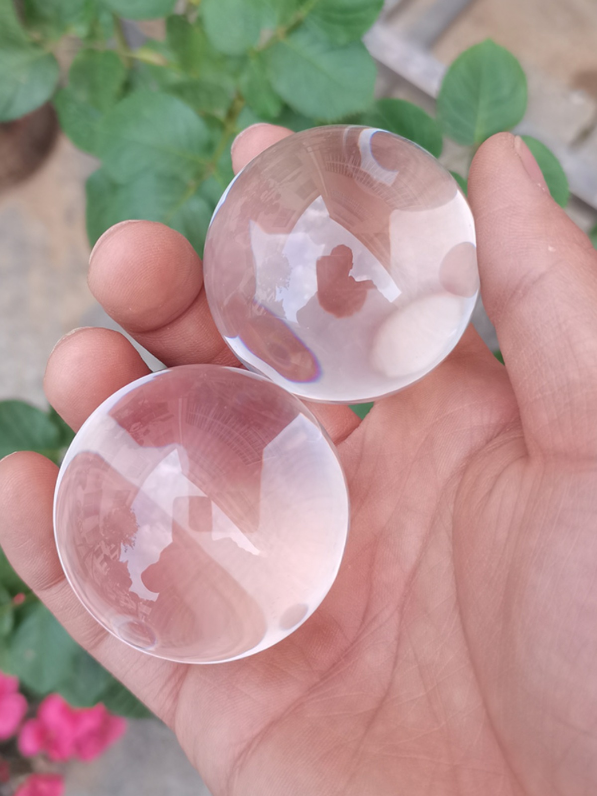 白水晶球手球健身手握把玩白色透明手部锻炼摆饰品玻璃圆球-阿里巴巴