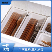 筷子收纳盒沥水带盖厨房筷子勺子收纳盒刀叉筷子笼家用餐具收纳盒