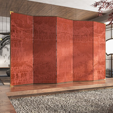 古典屏风折叠清明河图古典烫金屏风客厅遮挡装饰沙发背景创意
