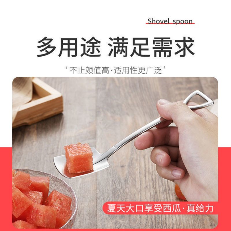 Watermelon Spoon Shovel Spoon Creative Cute Small Spoon Household Eating Watermelon Shovel Dessert Internet Sensation Spoon Wholesale