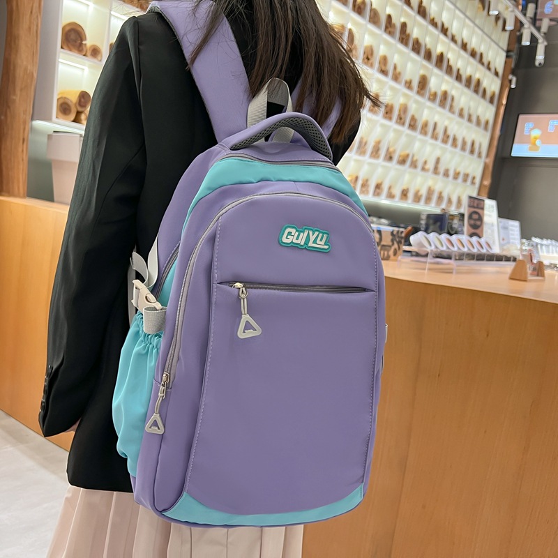 Junior High School Schoolbag Female Lightweight Travel Leisure Backpack Middle School High School Student Japanese Style Simple Backpack