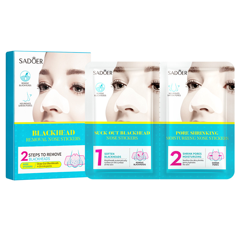 Full English Nasal Sticker Sadoer Blackhead Removal Two-Part Song Cleansing Pores Blackhead Clear Mask Cross-Border Foreign Trade Factory Wholesale