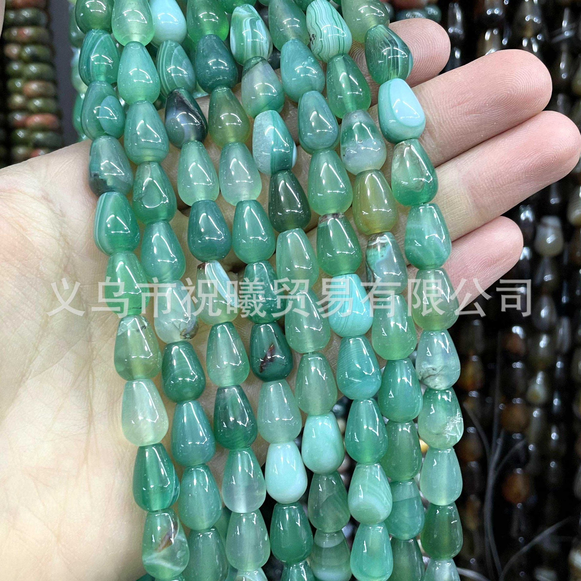 Natural Stone Water Drop Scattered Beads Crystal Agate Straight Hole Glossy Water Drop DIY Hairpin/Hair Accessories Accessories Semi-Finished Products Wholesale