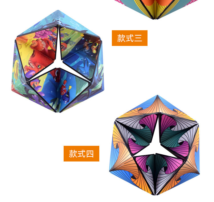 益智玩具翻翻乐魔方神奇无限魔方造型减压玩具儿童认知智力玩具