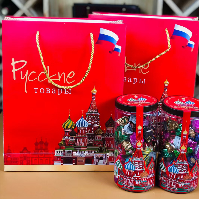 俄罗斯混合巧克力糖礼盒1kg索薇娅巧克力糖桶装送礼 年货糖果