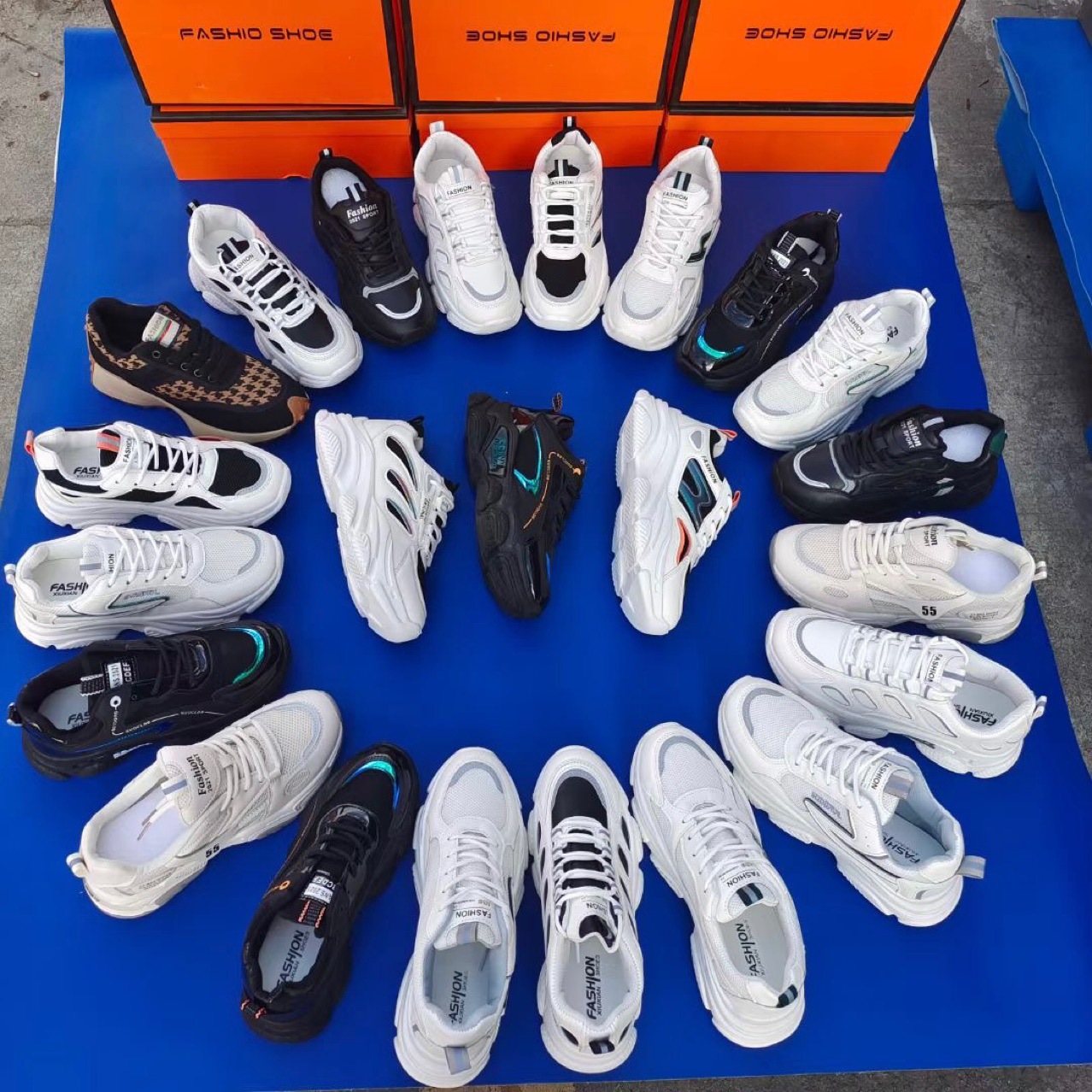 春秋季新款女士双网老爹鞋正品尾货图片款地摊夜市赶集直播批发