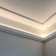 批发双眼皮石膏线灯带单边铝槽吊顶灯槽氛围灯向上打光洗顶线性洗